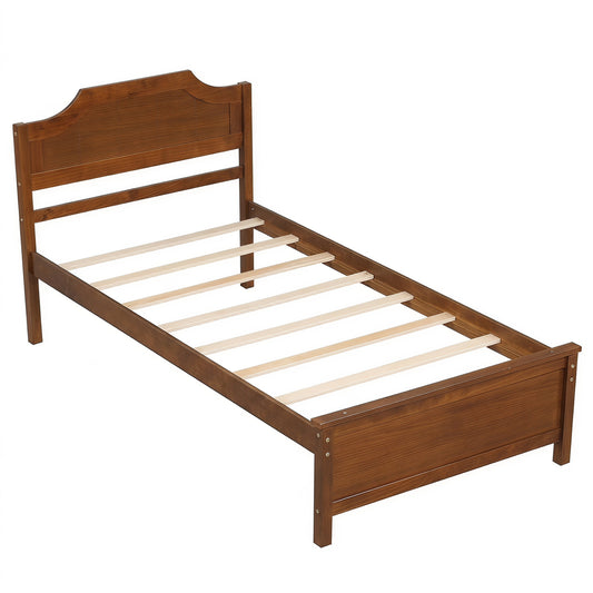 Solid Wood Platform Bed Frame, Twin, Walnut Beds & Bed Frames Twin at Gallery Canada