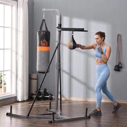 Punching Bag Stand, Speed Ball Holder, 45.25"L x 61.75"W x 87"H, 220lb Load Punching Bag Hangers at Gallery Canada