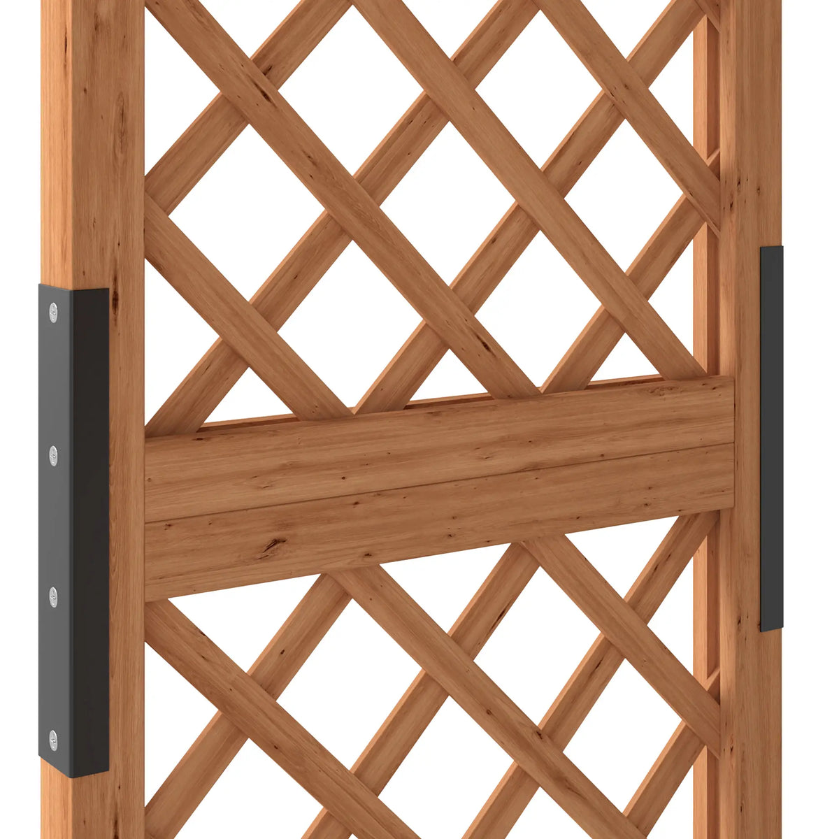 Wooden Raised Garden Bed with Trellis and Hanging Roof, Orange Wooden Planter Boxes at Gallery Canada