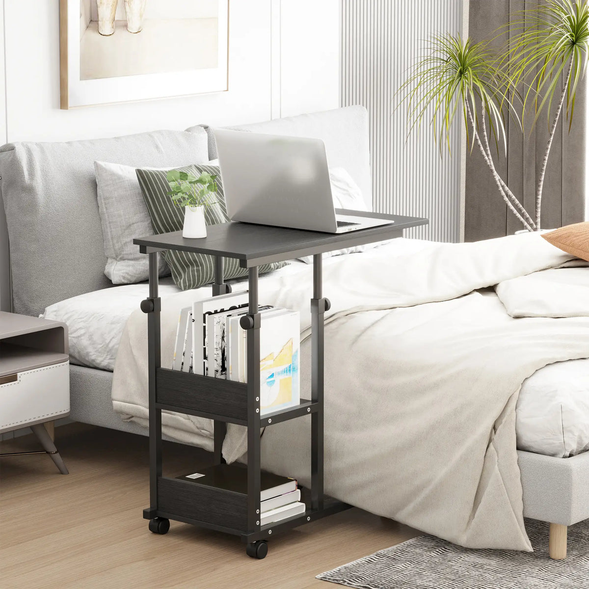 Mobile Standing Desk, Adjustable Height 31.5 inch, Black Side Tables at Gallery Canada