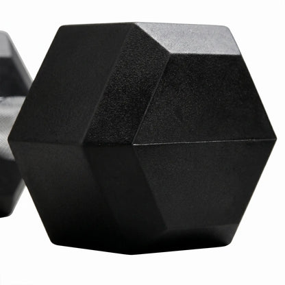 Hex Dumbbell Set with Rack, 150lbs Rubber-Coated, Non-Slip Handles, Rubber-Coated Dumbbells & Barbells at Gallery Canada