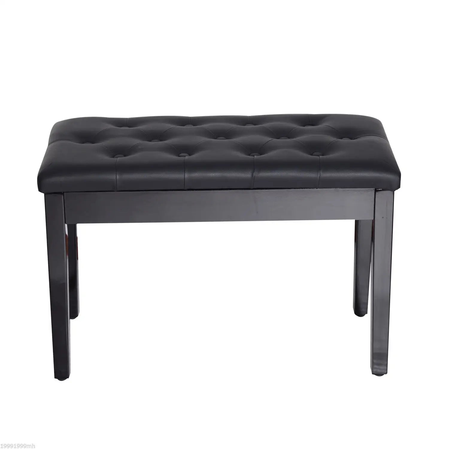 Padded Piano Bench With Storage, Faux Leather, Wood Legs, Black Piano Benches at Gallery Canada