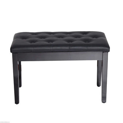 Padded Piano Bench With Storage, Faux Leather, Wood Legs, Black Piano Benches at Gallery Canada