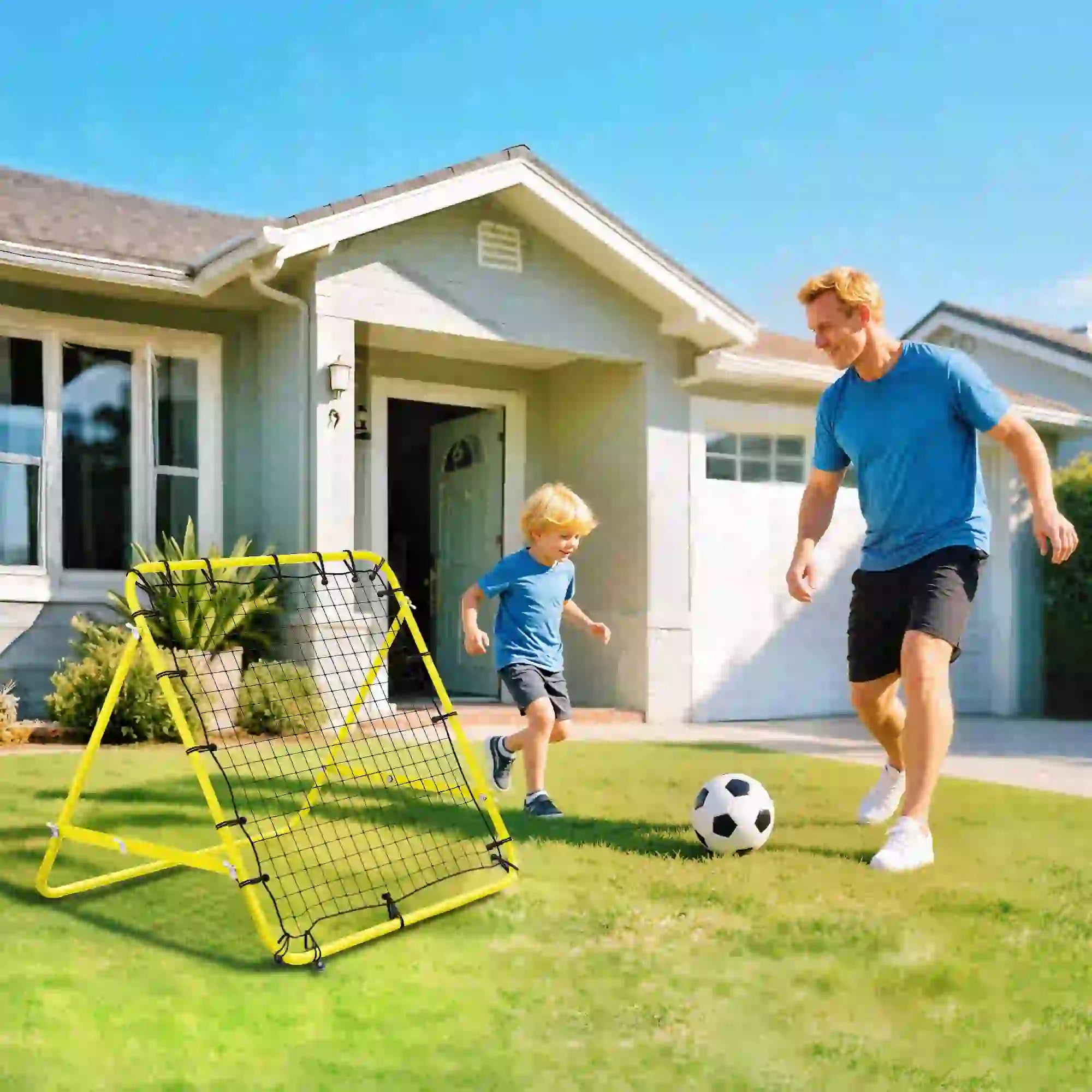Volleyball Rebounder Net, Football Training Aid, Kickback Target, Yellow Soccer at Gallery Canada