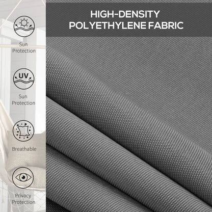6' x 6' Outdoor Roller Shades, Cordless Porch Blinds, Light Grey Side Awnings at Gallery Canada