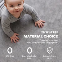 Baby Play Mat, 1.2" Thick, 71" x 59", Soft Flannel, Dark Grey, Dark Grey Kids Gym & Playmats at Gallery Canada