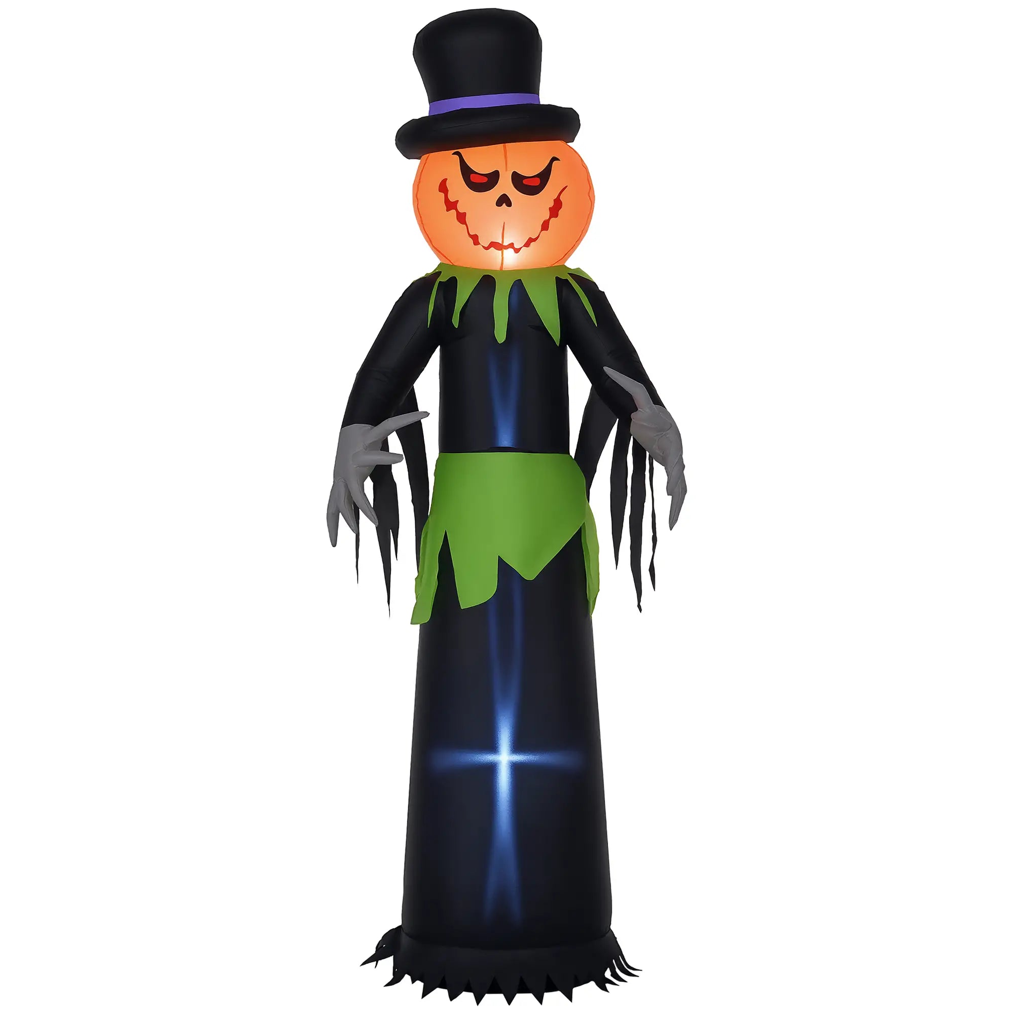 8ft Inflatable Pumpkin Head Ghost, Hat, LED Lights, Yard Decoration Halloween Decorations at Gallery Canada