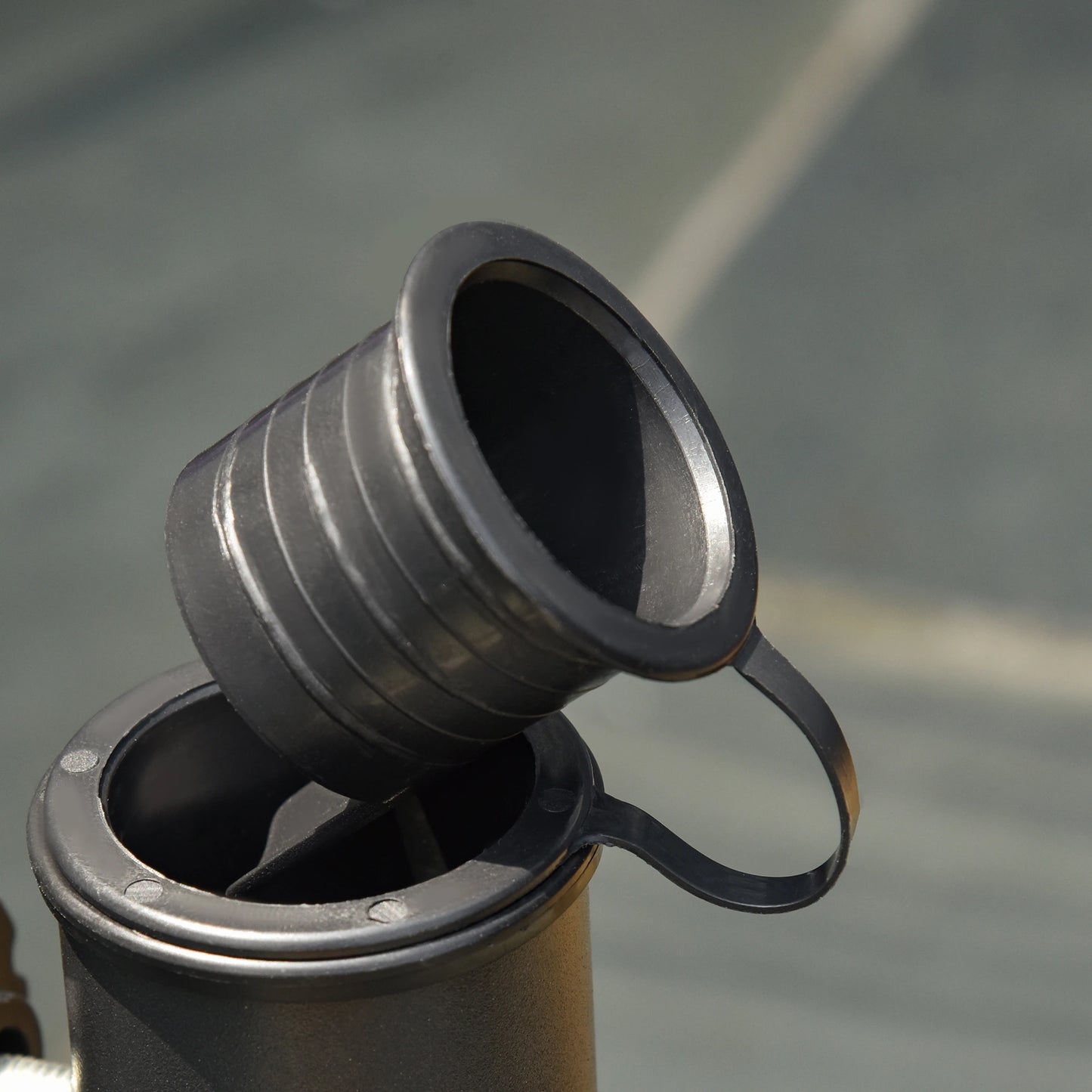 Outdoor Square Cement Parasol Base, Fits Φ1.3", Φ1.5", Φ2.0" Pole, Black Umbrella Bases at Gallery Canada