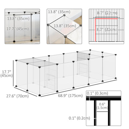 20 Panels DIY Small Animal Cage, With Door, Top Cover, White Houses & Habitats at Gallery Canada