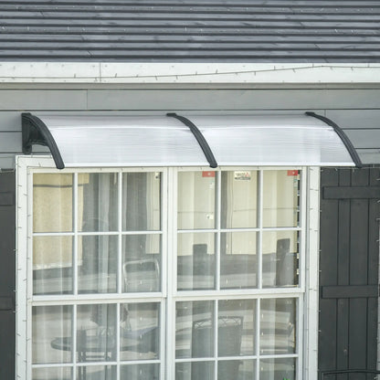 Awning Door Canopy, 78.7" x 37.8", Polycarbonate Outdoor Patio Cover, Clear Door Awnings at Gallery Canada