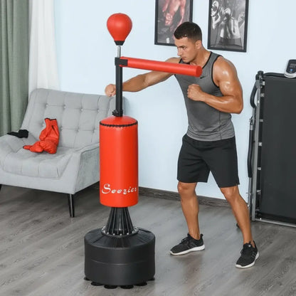 Freestanding Boxing Punch Bag Stand, 360° Rotating Arm, Speed Ball, Adjustable Height Punching Bag Hangers at Gallery Canada