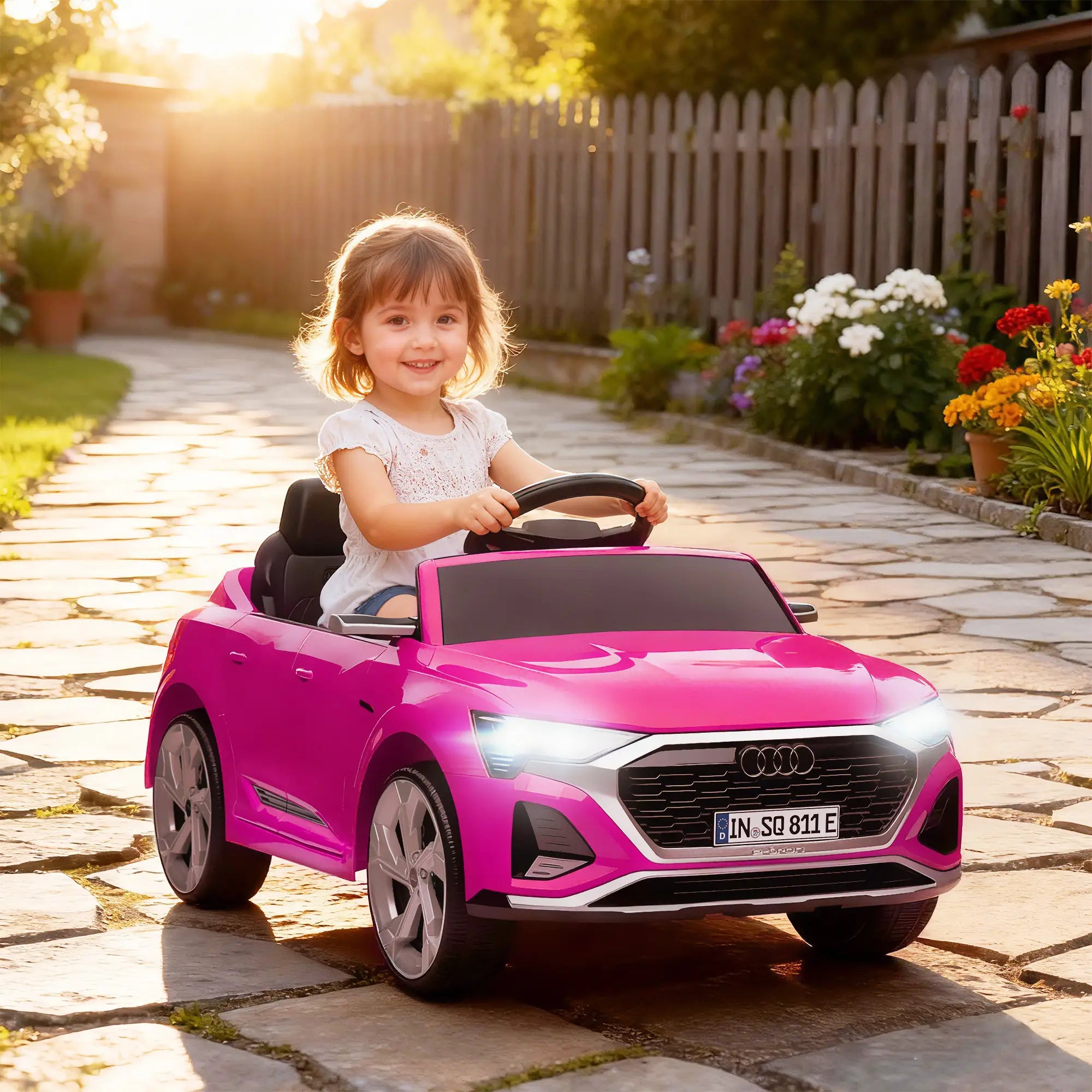 12V Kids Electric Car, Audi Q8 etron Sportback, Remote Control, Pink Electric Toy Cars at Gallery Canada