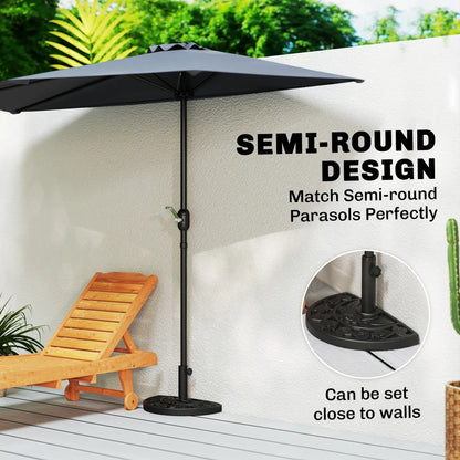 Heavy Duty Half Umbrella Base 20 lb, Outdoor Patio Stand, Black Umbrella Bases at Gallery Canada