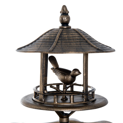 3-in-1 Garden Bird Bath Bowl, Large Water Basin, Gold Garden Decor at Gallery Canada