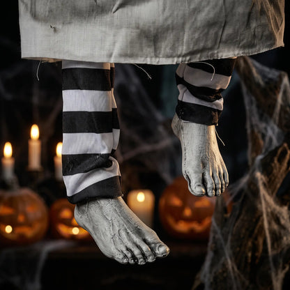 Halloween Animated Creepy Girl Swing, Light-Up Eyes, Sound