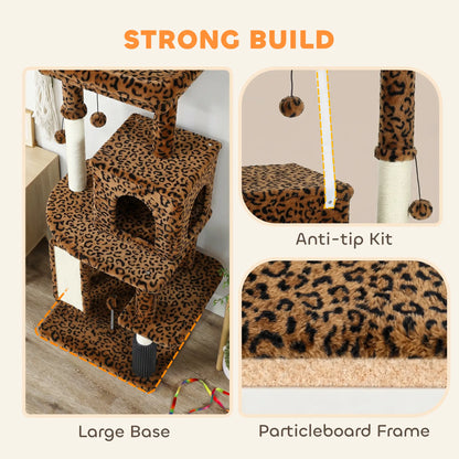 52 Inch Cat Tree With Scratching Posts, Bed, Condo Cat Trees at Gallery Canada