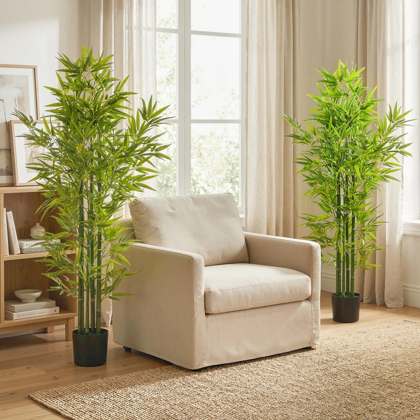 5FT Artificial Bamboo Tree, Faux Decorative Plant, Set of 2 Artificial Trees at Gallery Canada