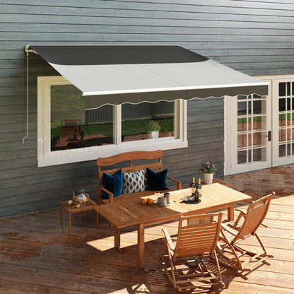 12'x10' Electric Retractable Awning, UV Protection, Grey Deck Awnings at Gallery Canada