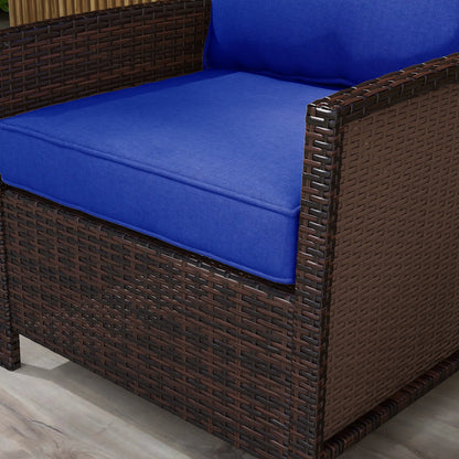 4-Piece Seat Cushion Pillows, Patio Chair Cushions Set, Navy Blue Patio Chair Cushions at Gallery Canada