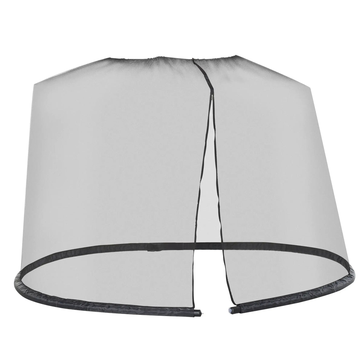 Patio Umbrella Bug Net, 7.5 Ft Mesh Screen with Zippered Door, Black Gazebo Sidewalls at Gallery Canada