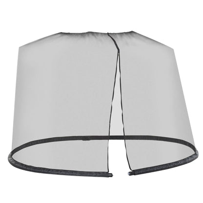 Patio Umbrella Bug Net, 7.5 Ft Mesh Screen with Zippered Door, Black Gazebo Sidewalls at Gallery Canada