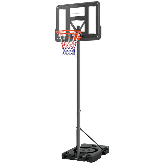 Portable Basketball Hoop, 4.6-10ft with Wheels, 43" Backboard, for Teenagers Youth Adults Basketball Black at Gallery Canada