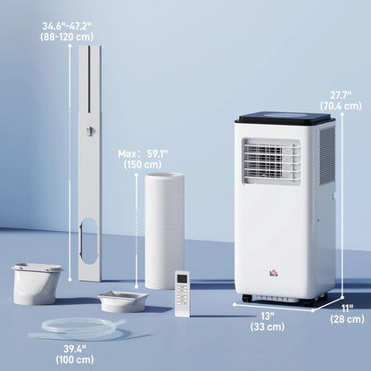 8,000 BTU Mobile Air Conditioner, 345 Sq. Ft., Dehumidifier Fan, White Air Conditioner at Gallery Canada