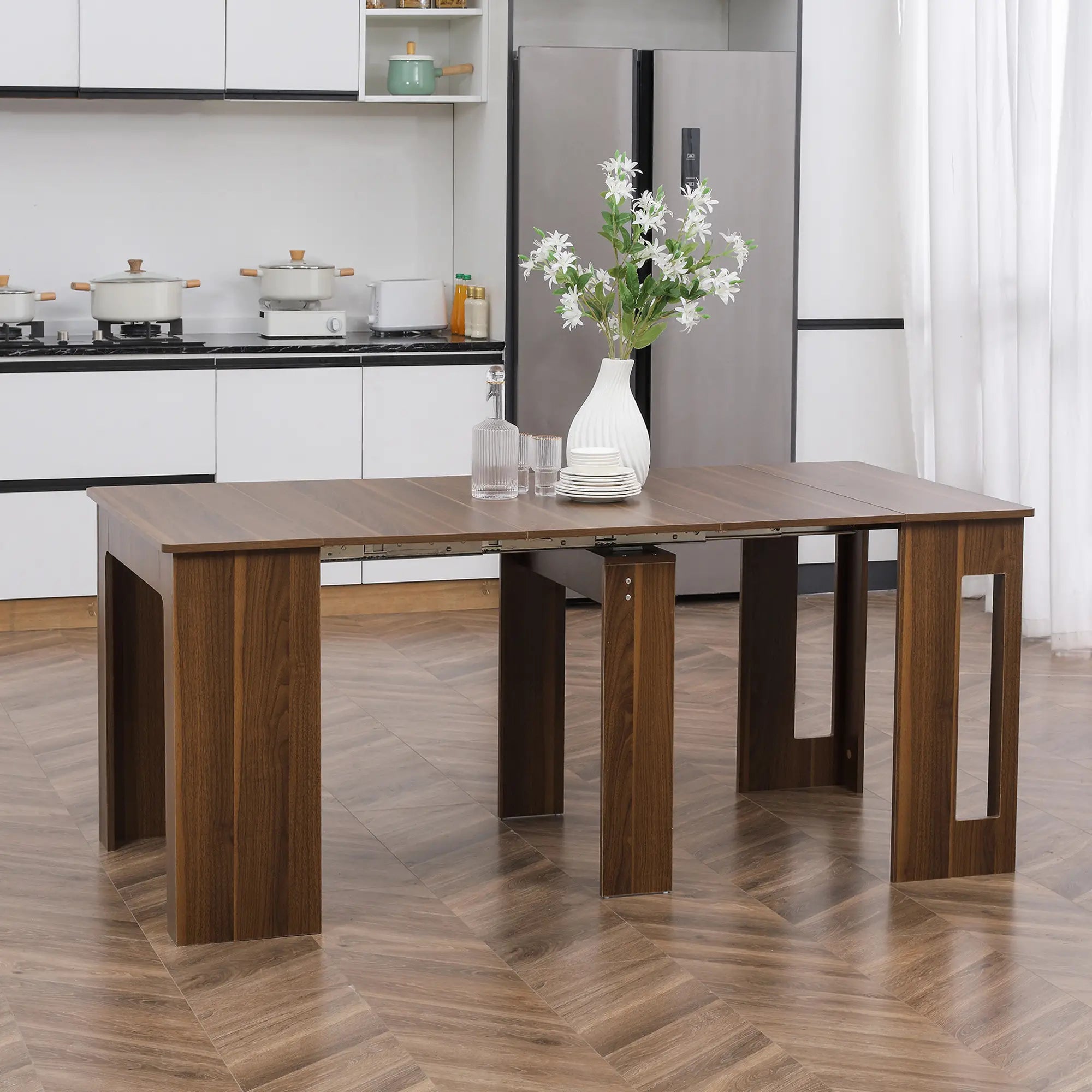 Foldable Dining Table, Extendable Kitchen Table, Seats 6 Bar Tables & Dining Tables at Gallery Canada