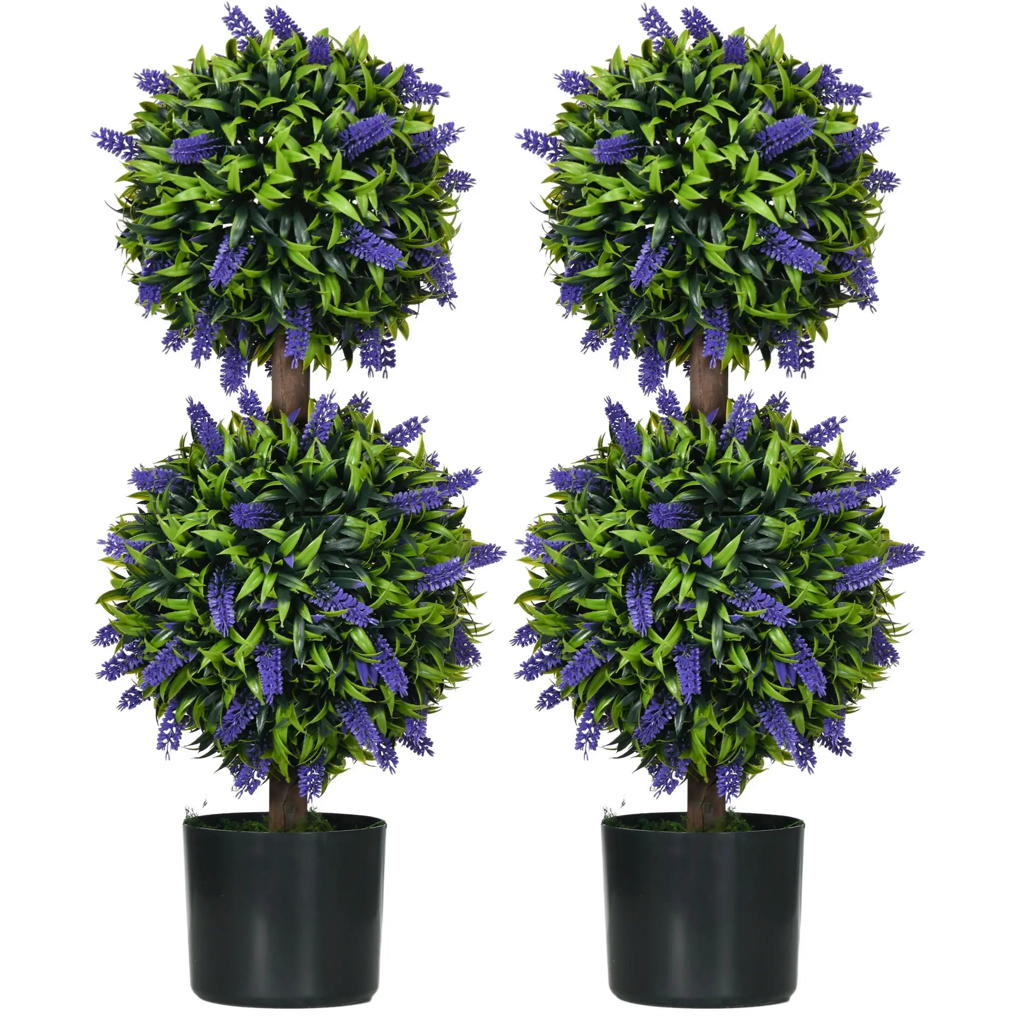 2.3ft Artificial Lavender Plants, Set of 2 with Pot, Indoor Outdoor Decor Artificial Trees at Gallery Canada