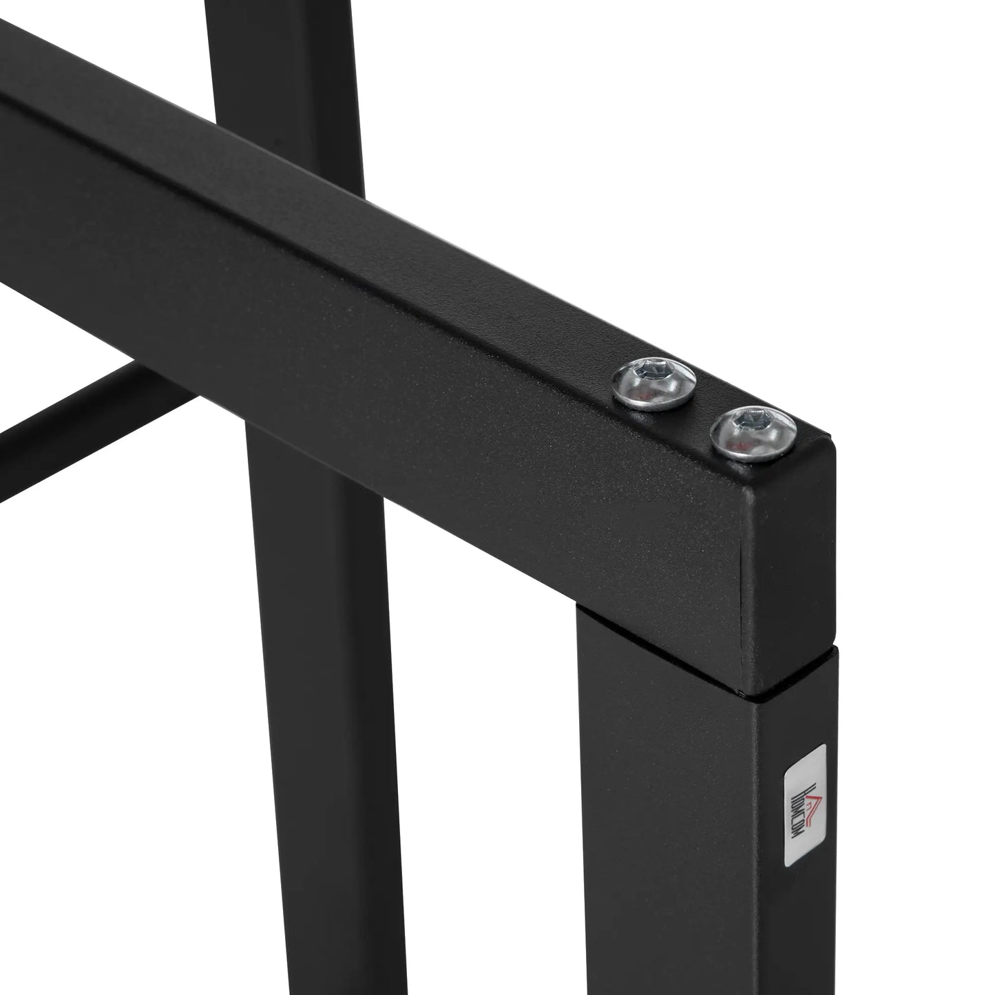 Outdoor Firewood Rack, Log Holder with Handles, 220 lbs. Capacity, 15.7" x 9.8" x 39.4", Black Firewood Racks at Gallery Canada