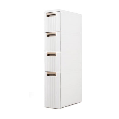 Narrow Storage Cabinet With Drawers, M, Beige Floor Cabinets Beige at Gallery Canada