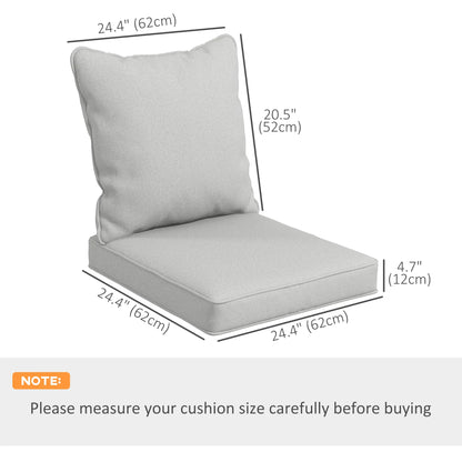 Patio Chair Seat Cushions Set, 2 Pack, Light Grey Patio Chair Cushions at Gallery Canada