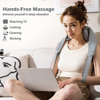 Neck Shoulder Massager, 4D Deep Tissue Kneading Shiatsu Machine, Gray Massage at Gallery Canada