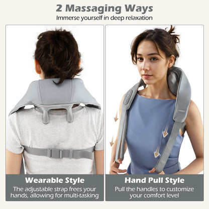 Neck Shoulder Massager, 4D Deep Tissue Kneading Shiatsu Machine, Gray Massage at Gallery Canada