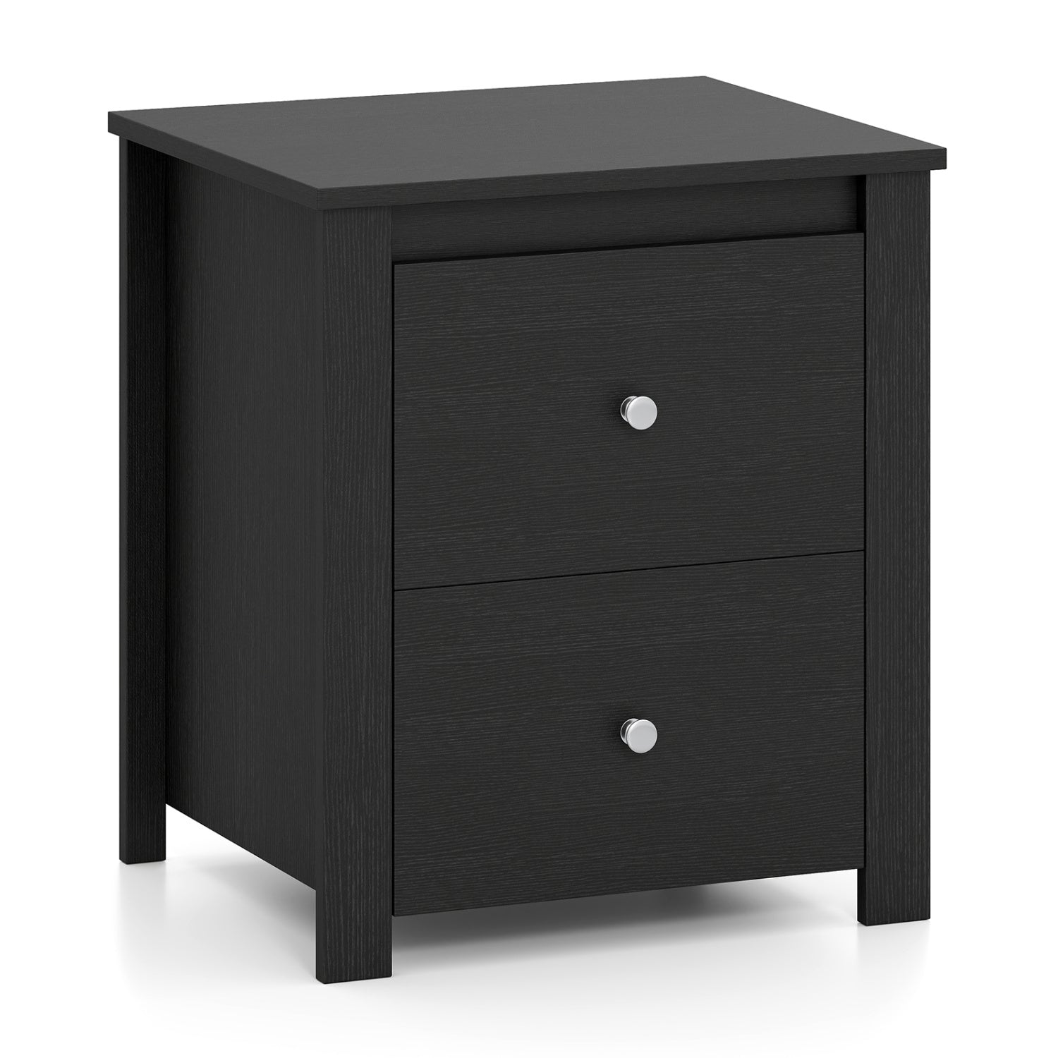 Nightstand With 2 Drawers for Bedroom Living Room, Black Nightstands Black at Gallery Canada