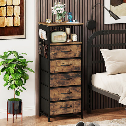 Nightstand With Charging Station, 39 Inches, Brown Nightstands at Gallery Canada
