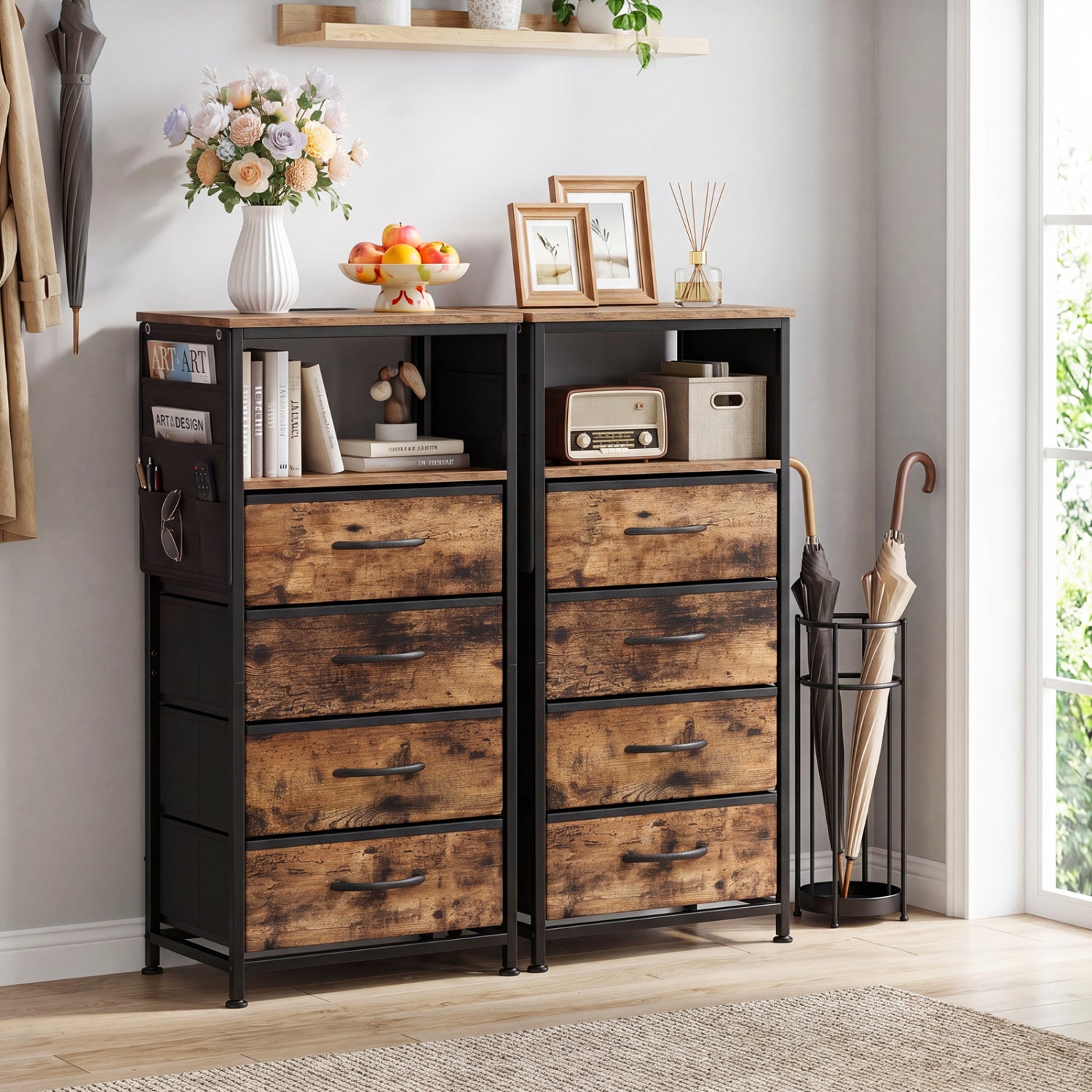 Nightstand with Charging Station, 34