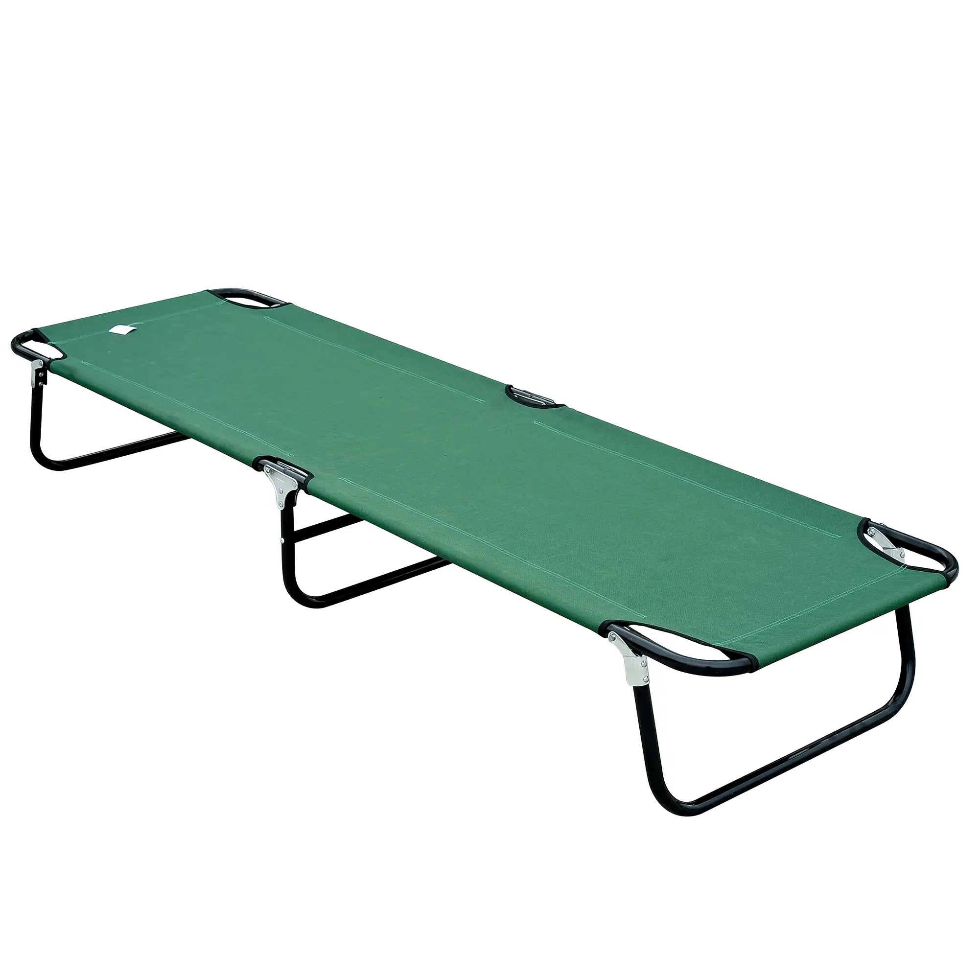 Folding Camping Cot, Portable Outdoor Sleeping Bed, Green Camping Cots Green at Gallery Canada