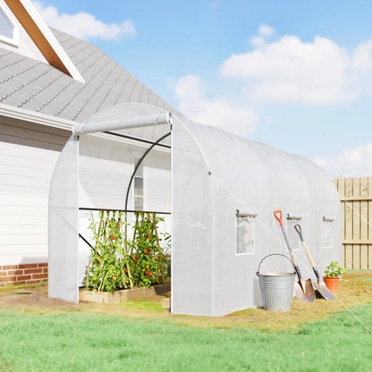 11.5x6.6x6.6ft Walk-In Greenhouse, Portable Garden Plant House, White Walk In Greenhouses at Gallery Canada