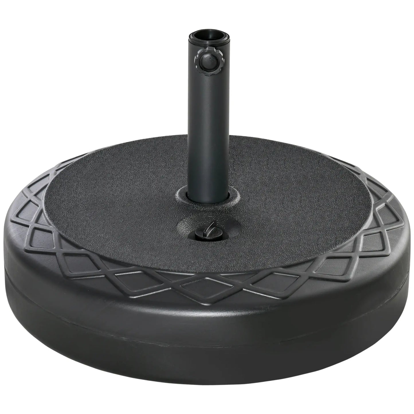 22'' Round Parasol Base, Water Filled, for 1.5''/1.9'', Black Umbrella Bases at Gallery Canada