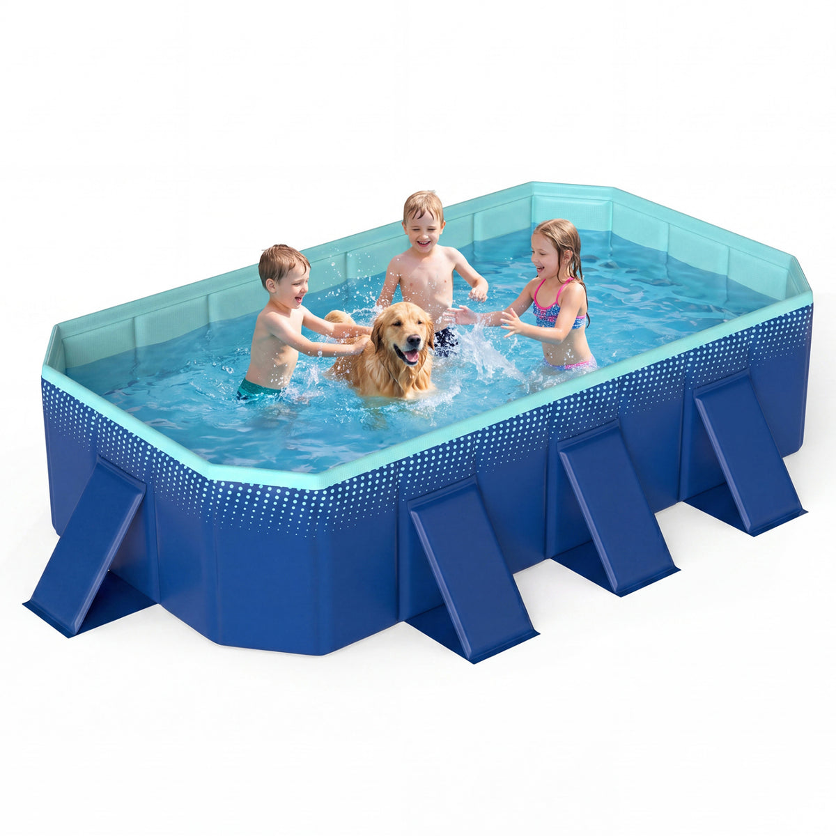 Non-Inflatable Pool, 8 Support Panels, Navy Swimming Pools at Gallery Canada