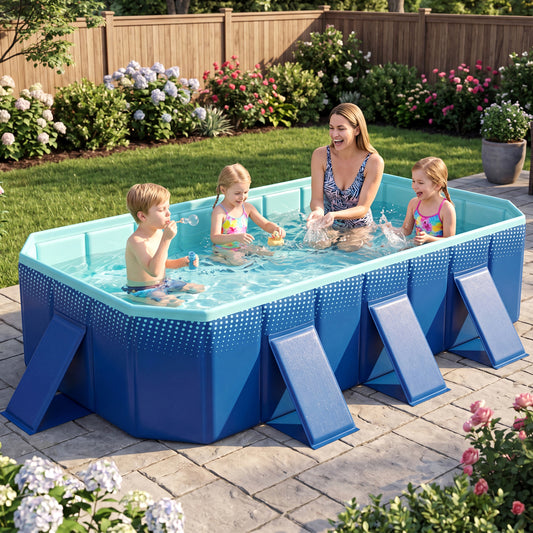 Non-Inflatable Pool, 24 Wall Panels, Navy Swimming Pools Navy at Gallery Canada