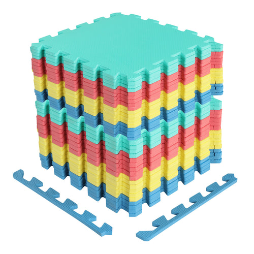 Non-Slip Protective Flooring for Living Room and Home Gym, Multicolor