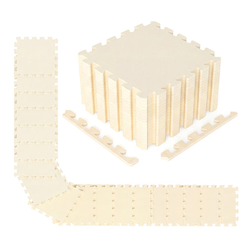 Non-Slip Protective Flooring for Living Room and Home Gym, Beige