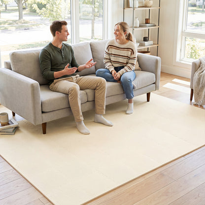 Non-Slip Protective Flooring for Living Room and Home Gym, Beige Decorative Fencing & Flooring at Gallery Canada