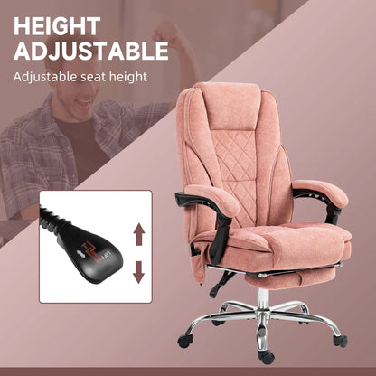 Massage Office Chair, Reclining Computer Chair, Adjustable Height, Pink Massage Chairs at Gallery Canada