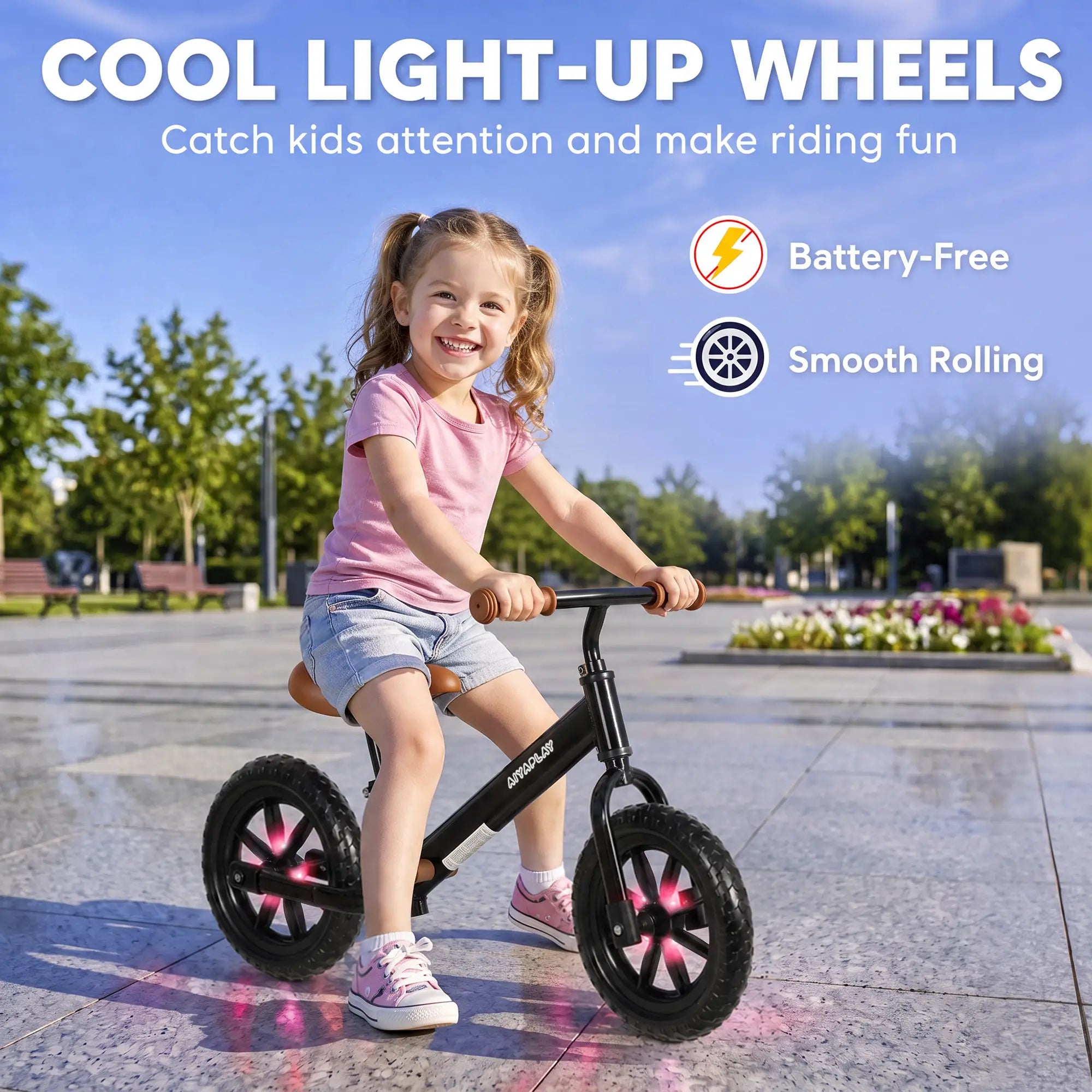 Balance Bike, Adjustable Seat and Handlebar, 2-5 Years Old, Black Riding & Rocking Toys at Gallery Canada
