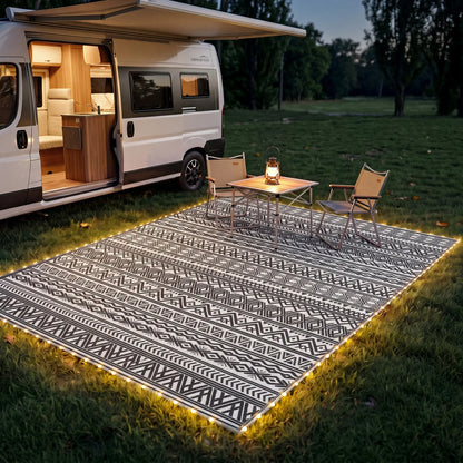 Reversible Outdoor Rug With USB Lights, 12' x 9', Carry Bag For Camping Outdoor Reversible Rugs at Gallery Canada