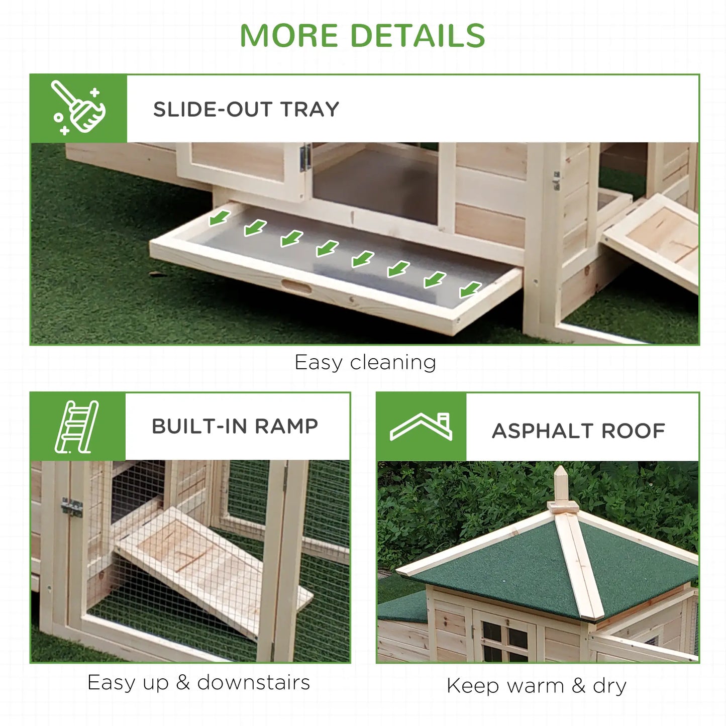 77 Chicken Coop Hen House Rabbit Hutch, Outdoor Poultry Cage with Nesting Box Chicken Coops at Gallery Canada