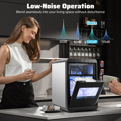 Countertop Nugget Ice Maker, Soft Chewable Pellet, Black Ice Makers at Gallery Canada